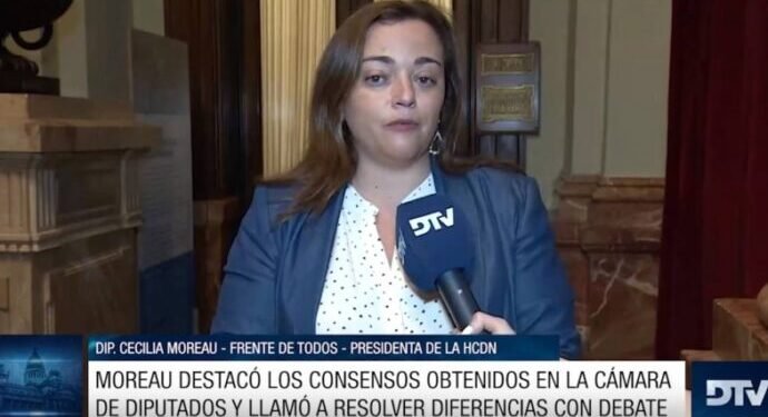 Moreau destacó los consensos obtenidos en la Cámara de Diputados y llamó a resolver diferencias con debate
