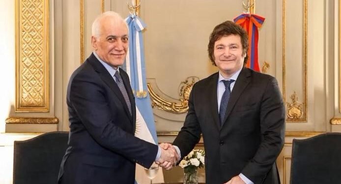 Javier Milei se reunió con el presidente de Armenia