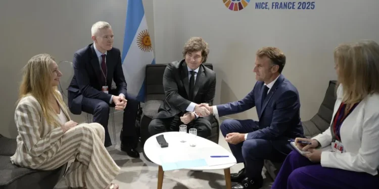 Milei y Macron se encuentran en Francia (ONU)