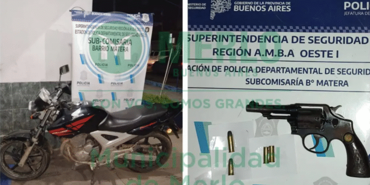  Detienen en Merlo a un prófugo por homicidio: estaba armado y acababa de robar una moto