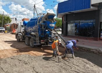 En merlo avanzan las obras públicas