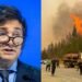 Milei Agradece a Combatientes de Incendios en Chubut.