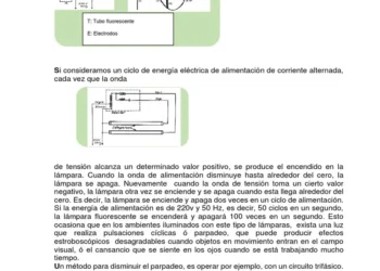 ¿Qué causa el parpadeo de los tubos de luz al encenderse?