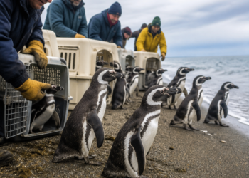 Rescate emotivo de 40 pingüinos: de un remate a un nuevo hogar