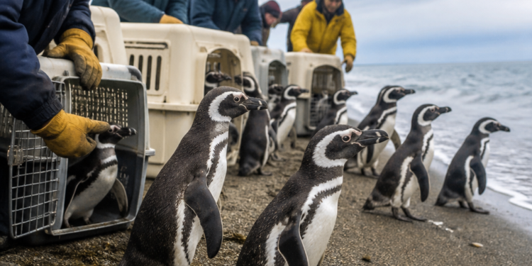 Rescate emotivo de 40 pingüinos: de un remate a un nuevo hogar