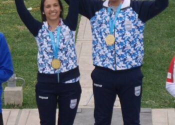 Juegos Suramericanos Santa Fe 2026: La alegría de Fer Russo y Julián Gutiérrez con su medalla de oro en tiro
