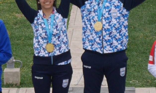Juegos Suramericanos Santa Fe 2026: La alegría de Fer Russo y Julián Gutiérrez con su medalla de oro en tiro